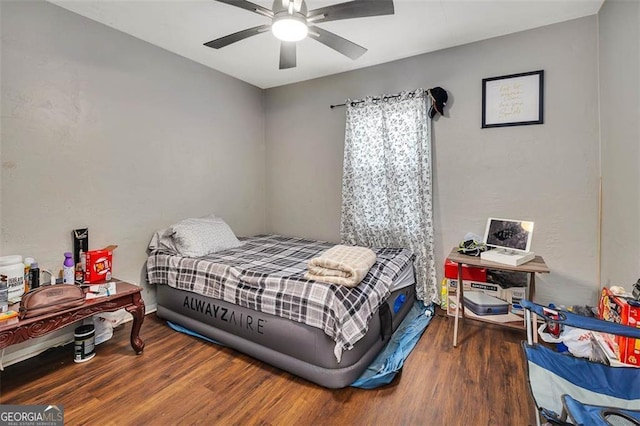 3682 Brantley Ave, Brunswick, GA 31520 - bedroom featuring wood finished floors and ceiling fan