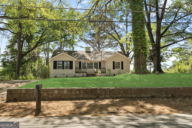1825 SW Willis Mill Rd, Atlanta, GA 30311 - ranch-style home featuring a chimney, a front yard, and crawl space