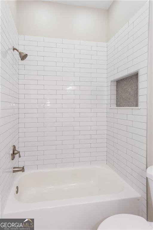 3286 Bachelor St, East Point, GA 30344 - bathroom with toilet and shower / washtub combination