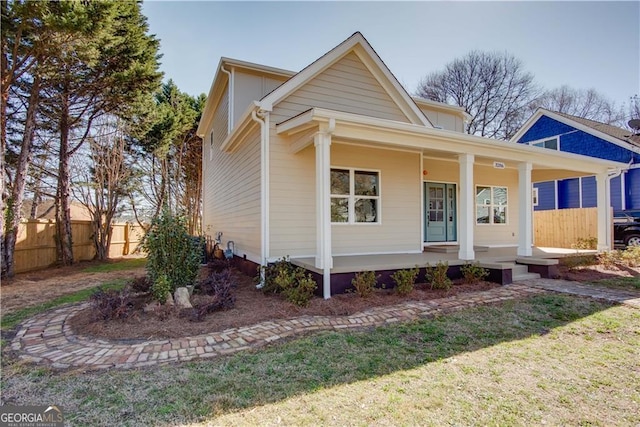 3286 Bachelor St, East Point, GA 30344 - bungalow-style house with fence and a porch
