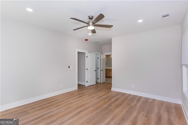 3286 Bachelor St, East Point, GA 30344 - unfurnished bedroom featuring baseboards, light wood-style flooring, visible vents, and recessed lighting