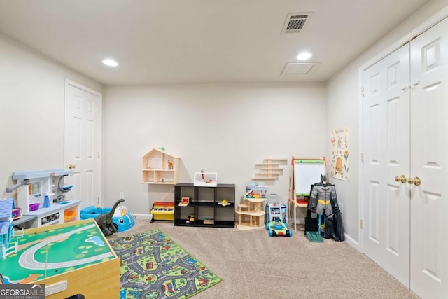 720 Lakeglen Dr, Suwanee, GA 30024 - playroom with carpet floors and recessed lighting