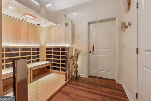 2551 Raintree Dr NE, Atlanta, GA 30345 - view of sauna with baseboards and wood finished floors