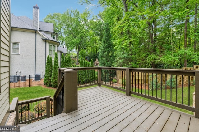 2551 Raintree Dr NE, Atlanta, GA 30345 - deck featuring a lawn and fence