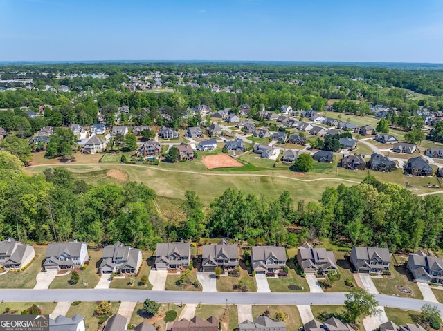 drone / aerial view with a residential view