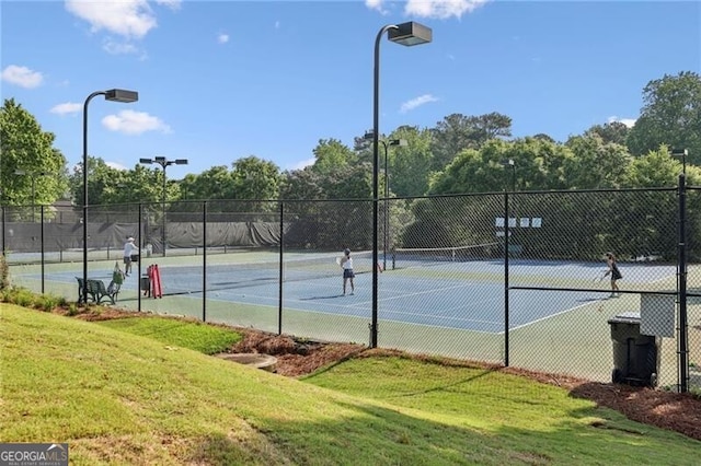 view of tennis court