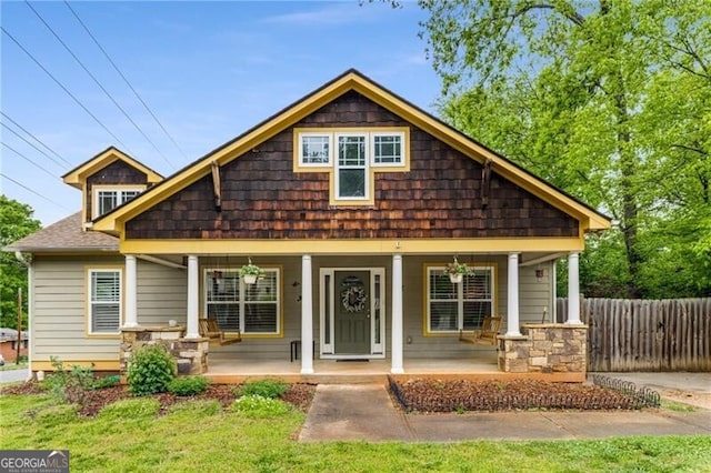 72 Griggs St SW, Marietta, GA 30064 - craftsman-style home with covered porch and roof with shingles