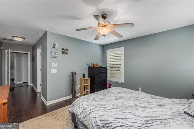72 Griggs St SW, Marietta, GA 30064 - bedroom with wood finished floors and ceiling fan