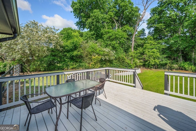 369 Arnold Mill Rd, Woodstock, GA 30188 - deck with a yard and outdoor dining space