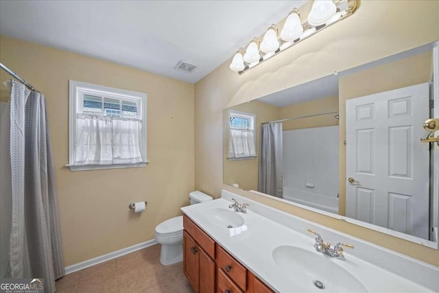 3125 Crooked Stick Dr, Cumming, GA 30041 - bathroom featuring baseboards, visible vents, a sink, and toilet