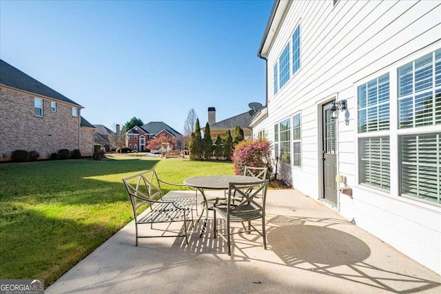 3125 Crooked Stick Dr, Cumming, GA 30041 - view of patio featuring a residential view and outdoor dining space