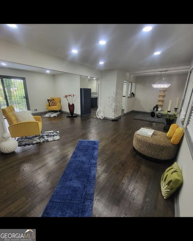 2704 Terratim Ln, Decatur, GA 30034 - living room with wood finished floors, recessed lighting, and baseboards