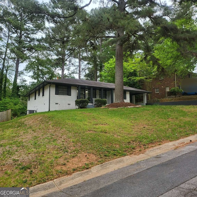 2704 Terratim Ln, Decatur, GA 30034 - ranch-style house with a front yard and central AC