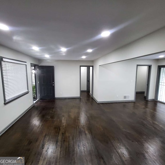2704 Terratim Ln, Decatur, GA 30034 - empty room with dark wood finished floors, baseboards, and recessed lighting
