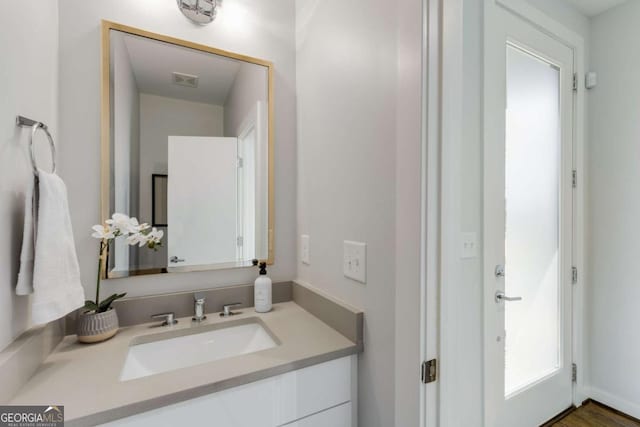 bathroom featuring vanity