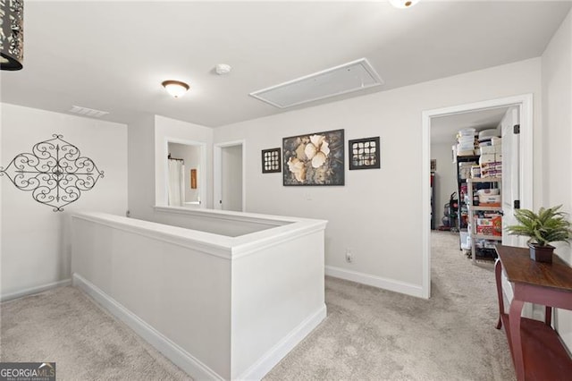 411 Conductor Ct, Jefferson, GA 30549 - corridor featuring visible vents, baseboards, and carpet flooring