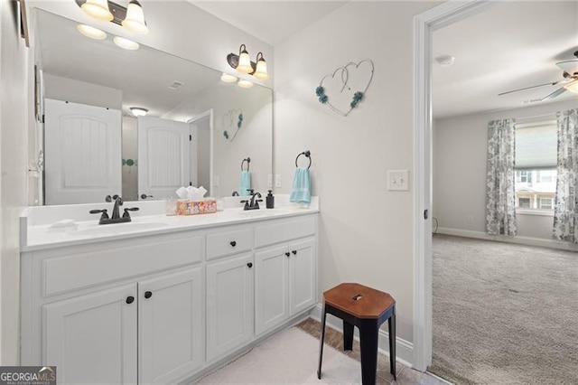 411 Conductor Ct, Jefferson, GA 30549 - unfurnished bedroom featuring light colored carpet, baseboards, and a ceiling fan