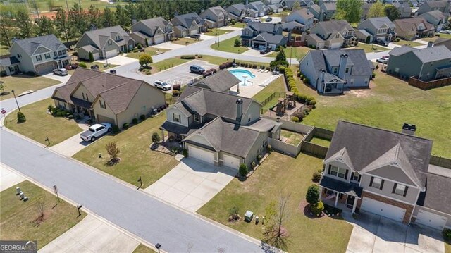 411 Conductor Ct, Jefferson, GA 30549 - drone / aerial view with a residential view