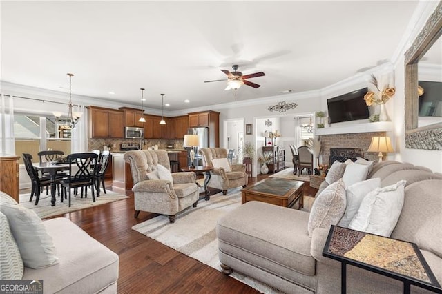 411 Conductor Ct, Jefferson, GA 30549 - entrance foyer featuring crown molding, baseboards, and dark wood-style flooring