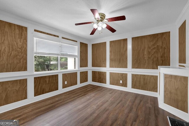 6851 Roswell Rd Unit C7, Atlanta, GA 30328 - unfurnished room featuring a ceiling fan, ornamental molding, and wood finished floors