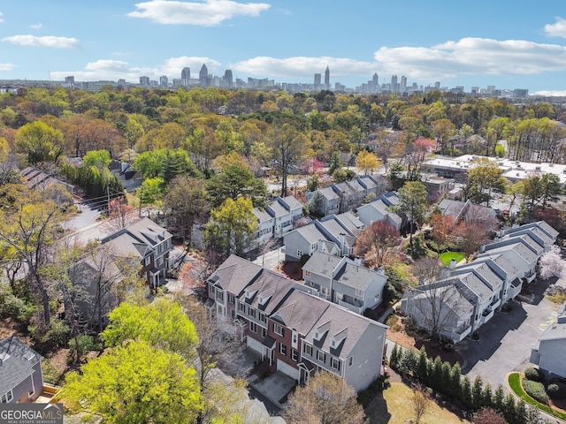 1236 Brickton Dr NW, Atlanta, GA 30318 - aerial view of residential area featuring a skyline view