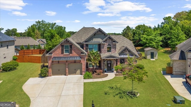 5950 Hidden Ridge Ct, Cumming, GA 30028 - craftsman-style home featuring brick siding, concrete driveway, and an attached garage
