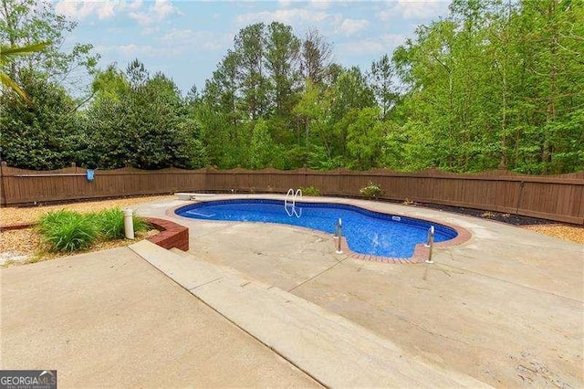 51 Sagemont Ct, Acworth, GA 30101 - view of pool featuring a fenced in pool, a fenced backyard, and a patio