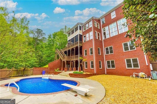 51 Sagemont Ct, Acworth, GA 30101 - view of pool with a fenced in pool, a patio area, and fence