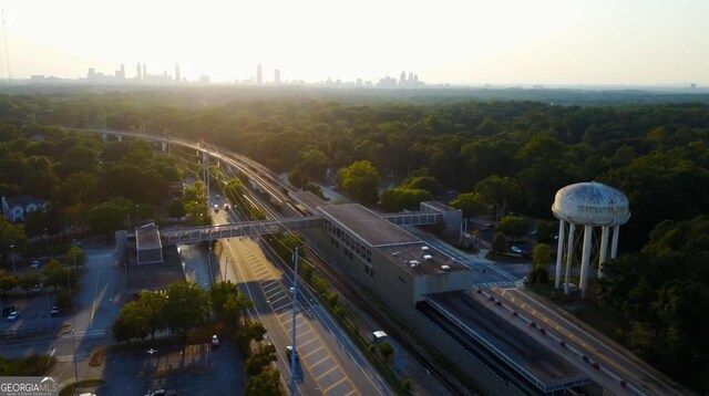 156 Martha Ave NE, Atlanta, GA 30317 - drone / aerial view of a heavily wooded area and a major roadway