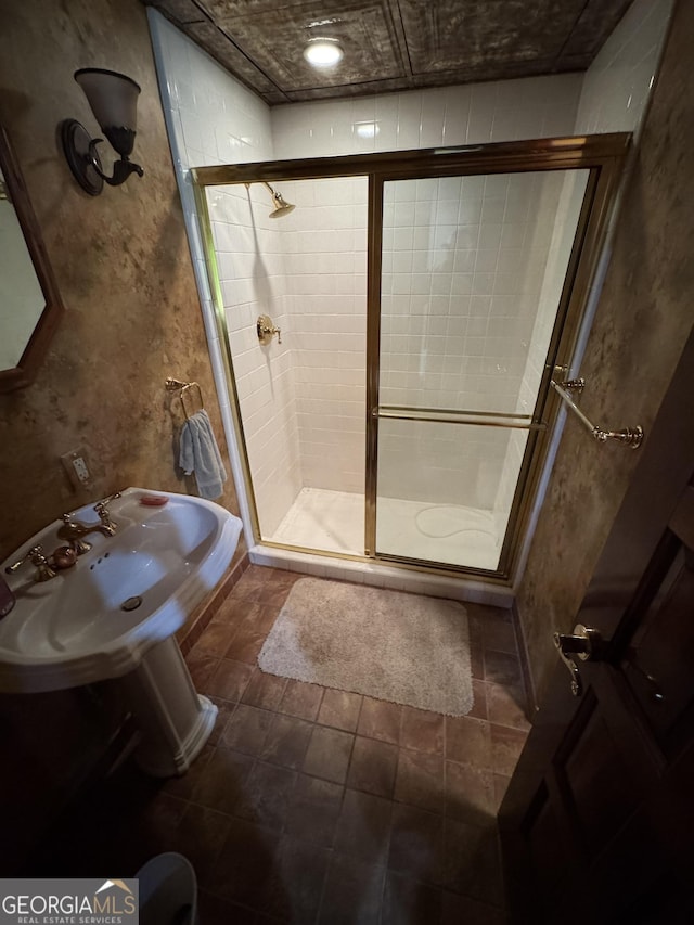 1323 Fairway Dr, Elberton, GA 30635 - full bathroom with a stall shower and a sink