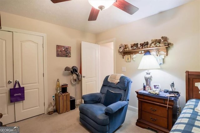 152 Cooper Creek Dr, Dallas, GA 30157 - carpeted bedroom featuring a ceiling fan