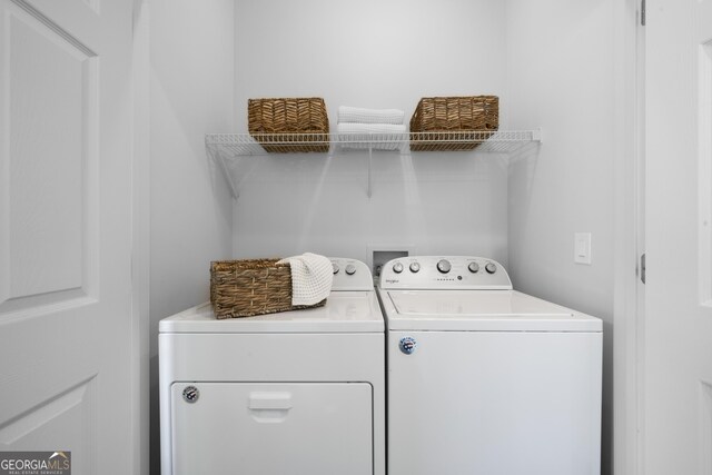 3047 Standing Rock Ct, Lithia Springs, GA 30122 - washroom featuring laundry area and independent washer and dryer