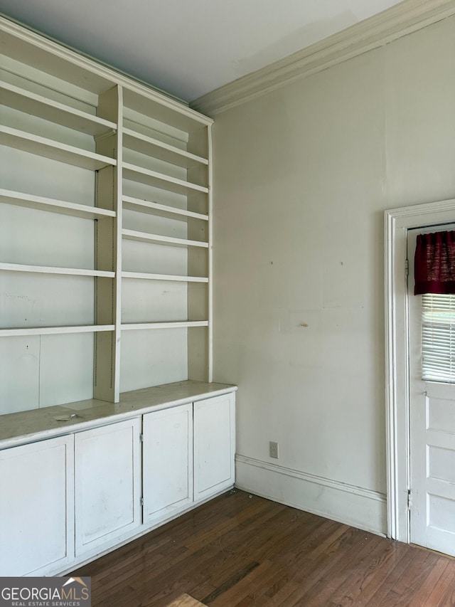 967 Cole St, Macon, GA 31201 - spare room with dark wood finished floors and crown molding