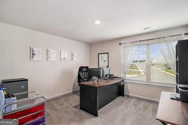 231 Limestone Cir, Conyers, GA 30013 - carpeted office with baseboards, visible vents, and a textured ceiling