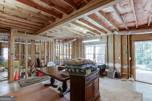 view of home office