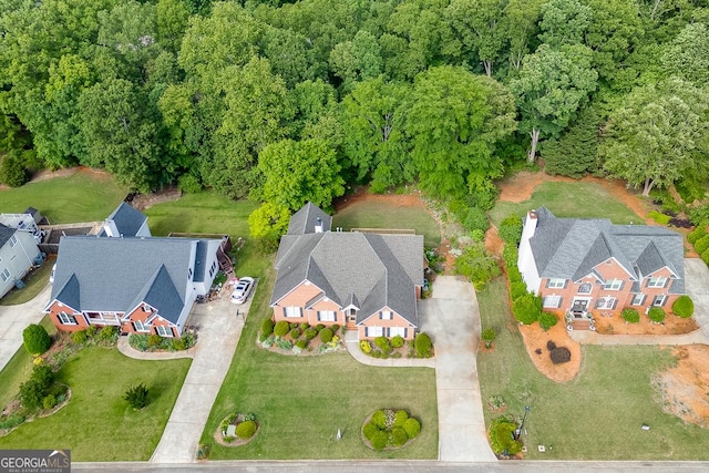 aerial perspective of suburban area