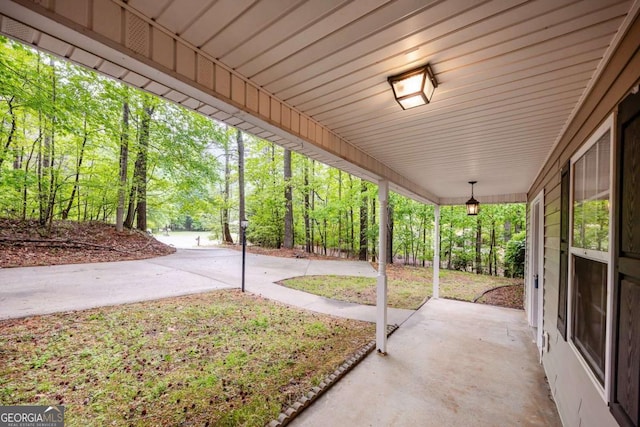 view of patio with covered porch