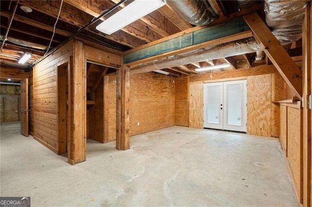 interior space featuring french doors