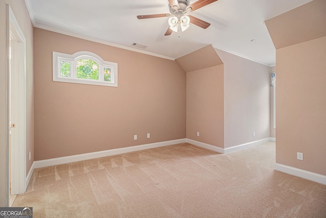bonus room with carpet, ceiling fan, and baseboards
