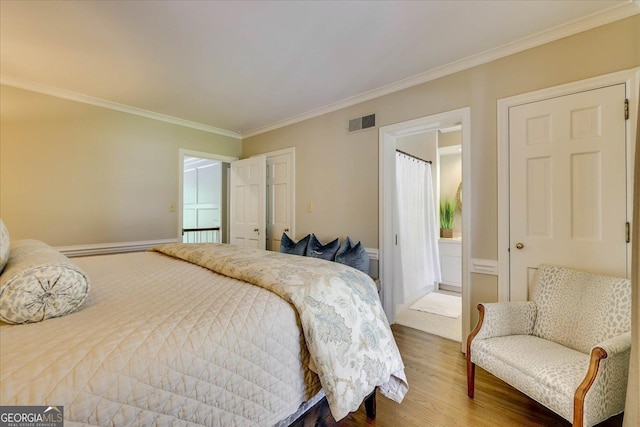 5 Prather Woods Ln, Augusta, GA 30909 - bedroom featuring wood finished floors, visible vents, and ornamental molding