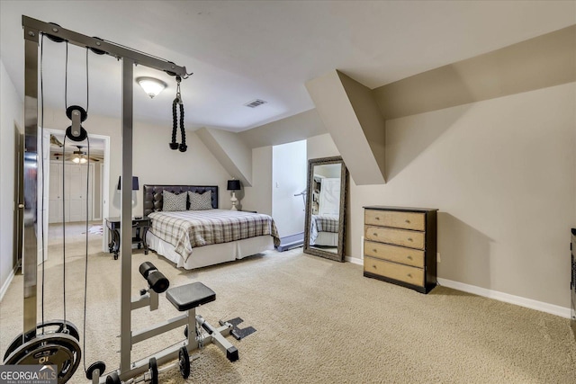 5 Prather Woods Ln, Augusta, GA 30909 - bedroom with visible vents, baseboards, and light carpet