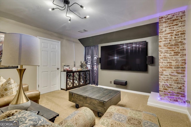 5 Prather Woods Ln, Augusta, GA 30909 - living room with carpet, visible vents, and baseboards