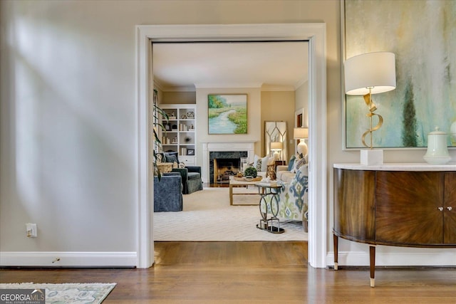 5 Prather Woods Ln, Augusta, GA 30909 - interior space featuring baseboards, wood finished floors, and ornamental molding