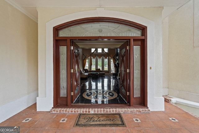 view of doorway to property