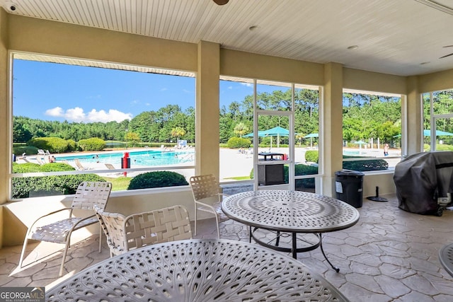 view of sunroom / solarium