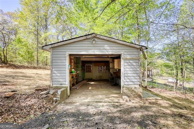 479 Lakeview Dr, Dahlonega, GA 30533 - detached garage featuring fence