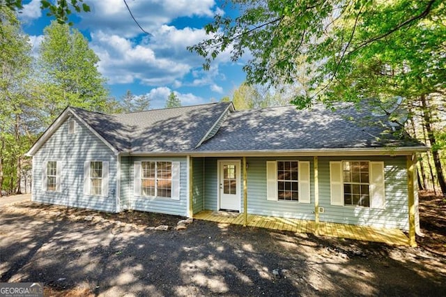 479 Lakeview Dr, Dahlonega, GA 30533 - view of front facade featuring roof with shingles and covered porch