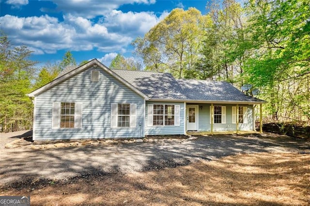 479 Lakeview Dr, Dahlonega, GA 30533 - rear view of house featuring covered porch