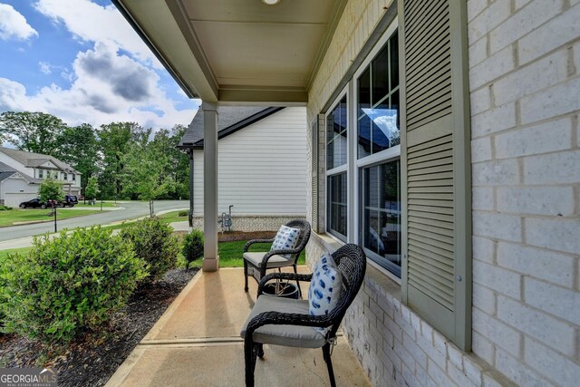view of patio with covered porch