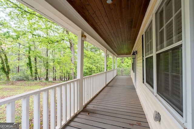 view of wooden terrace
